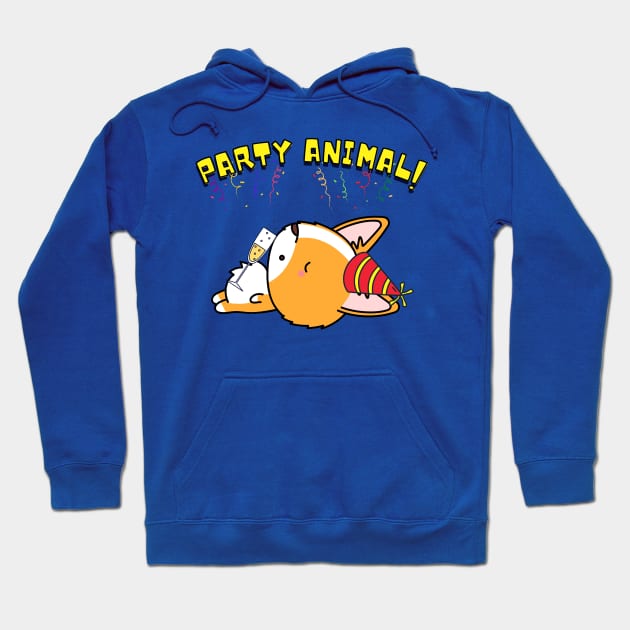 Party Animal Corgi Hoodie by Pet Station